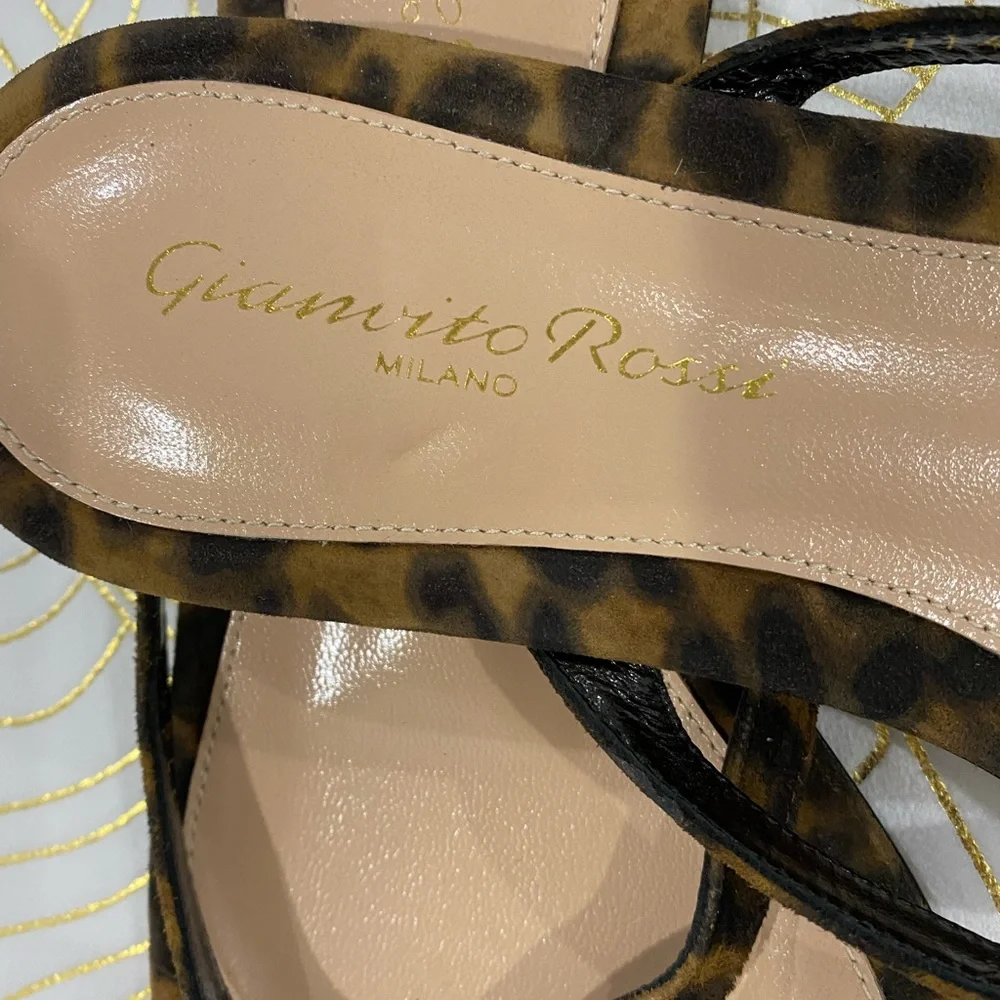 ⬇️PRICE⬇️ 
Gianvito Rossi - Sandal -leopard - size ( Italy) 37 1/2 - Picture 4 of 8